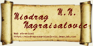 Miodrag Nagraisalović vizit kartica